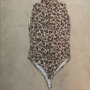 Zara Animal Print Top in Brown and Black